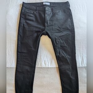 Topman Black Spray On Skinny Jeans (Hemmed to 26 Inch Inseam)